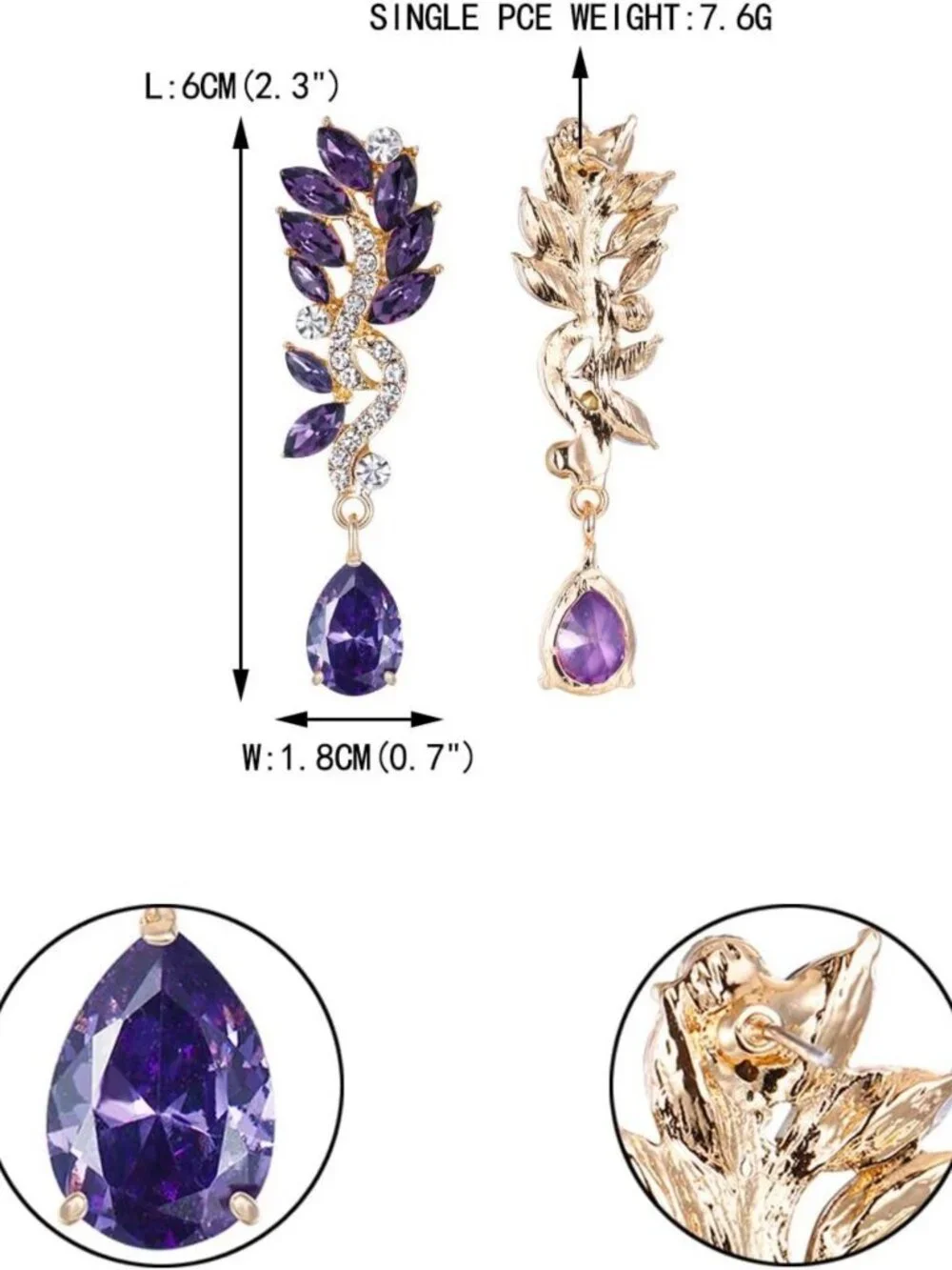 Elegant Austrian Crystal Bridal Teardrop Chandelier Dangle Earrings for Weddings
